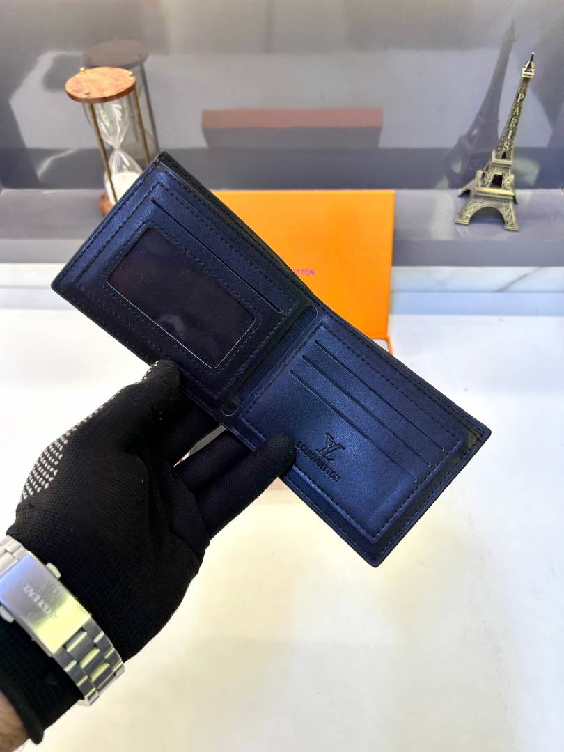 Loius Vutton 2 Wallet Black Premium Quality Fa 707