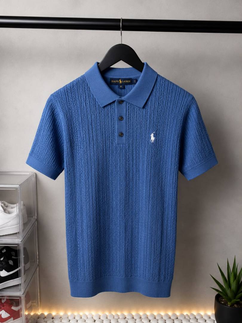 Ralp_ Lauren Premium Knit Polo T-Shirt 2022