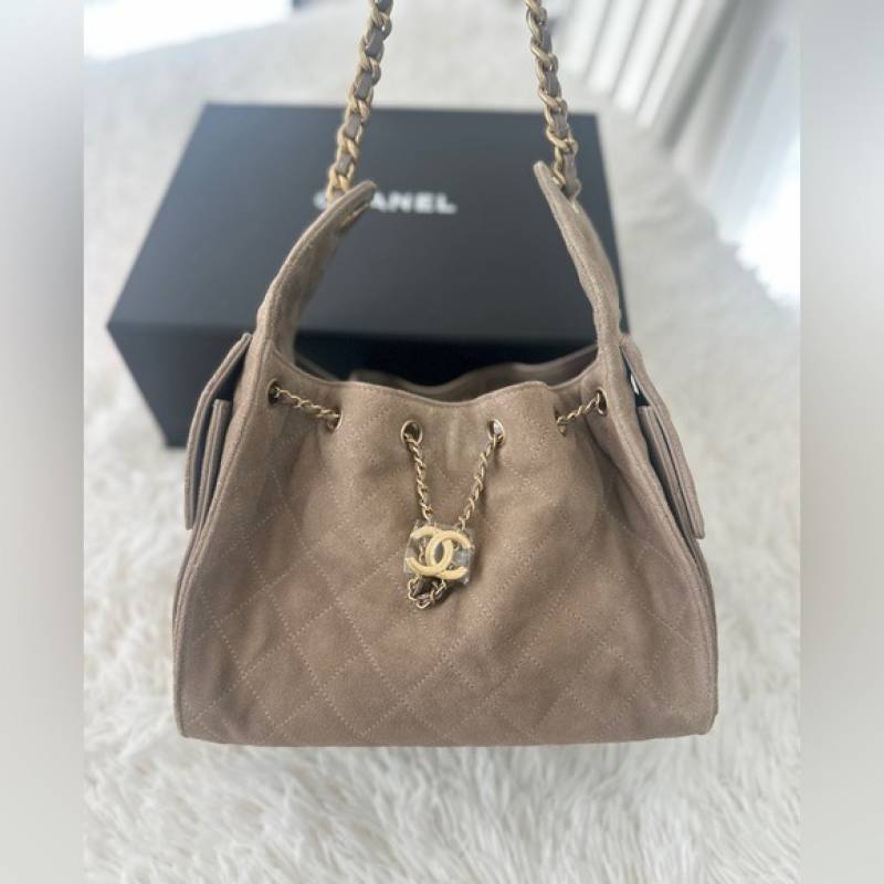 Channel Classic Hobo Premium Handbag Bag With OG Box & Dust Bag (White - 1158)