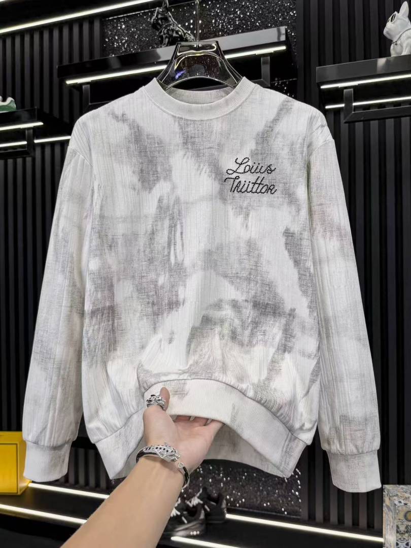 v-uitton imported sweatshirt store article white and grey