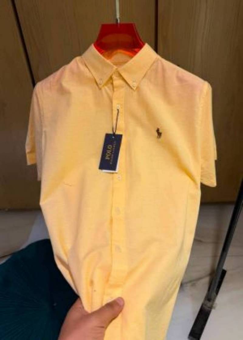 RALPx-H LAUREN POLO STORE ARTICLE IMPORTED leelan fabric SHIRT orangex