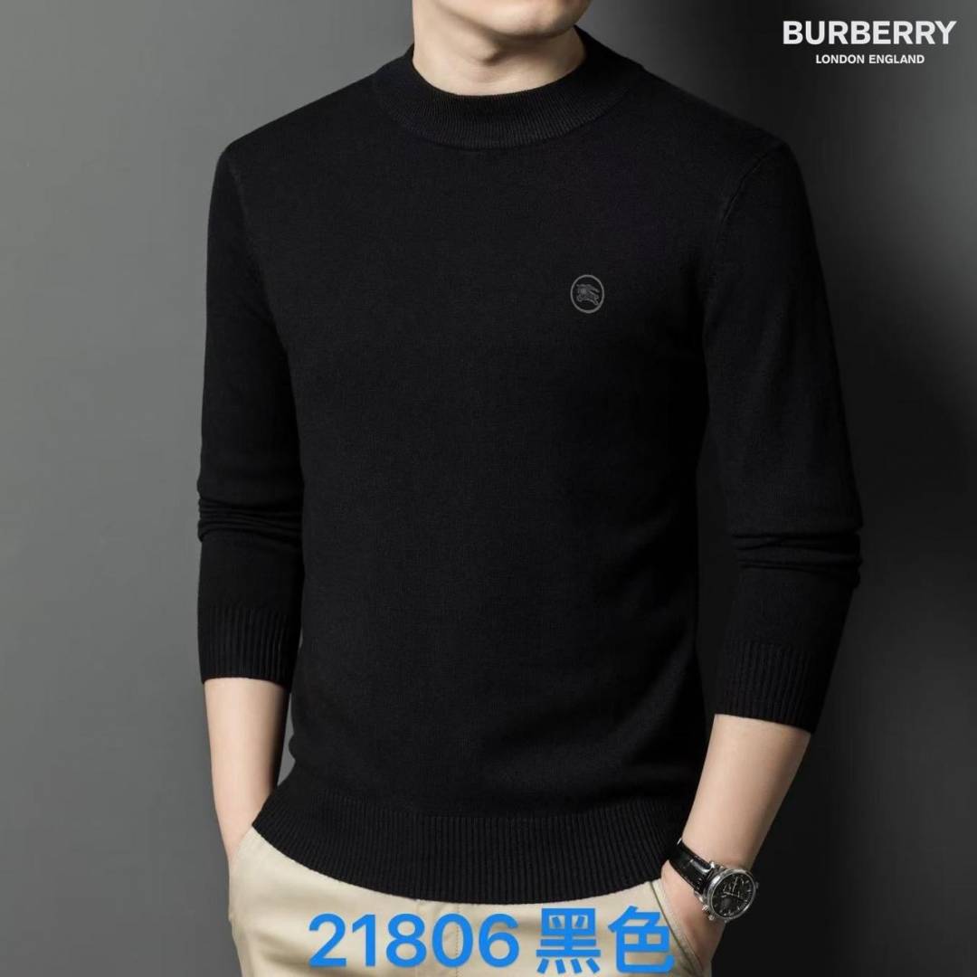 Burbery Chest Logo Sweatshirt Black