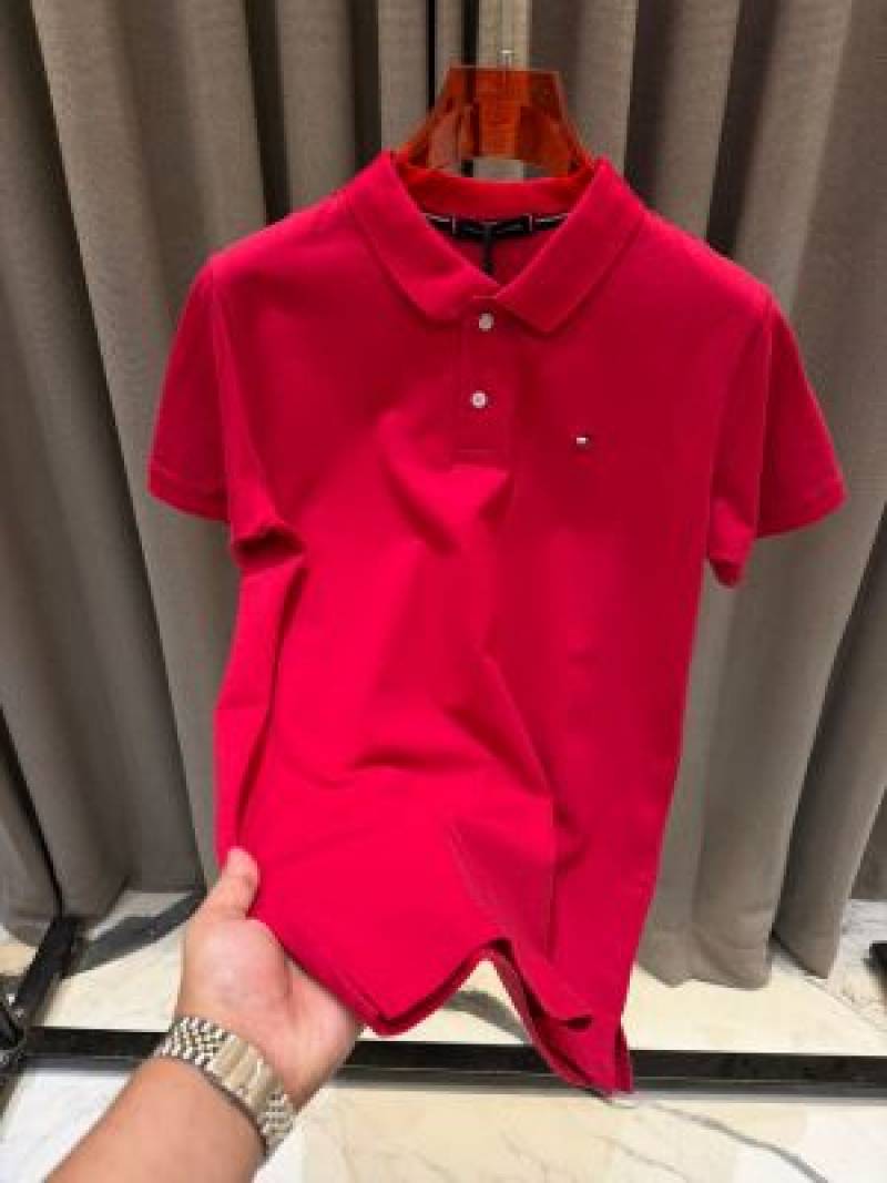 Tommy Hilfigar Chest Logo imported Box pack Polo T-shirt Red