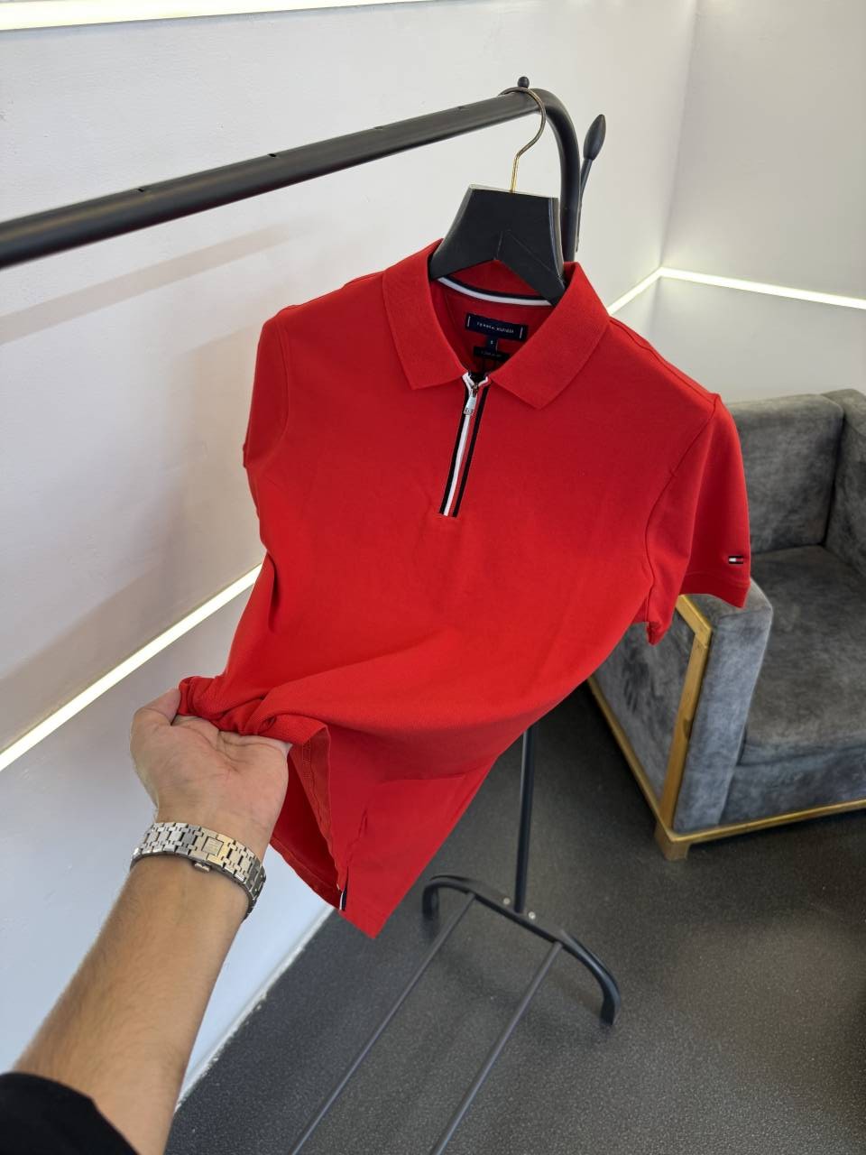 Tommy hilfigar imported polo tshirt red sale