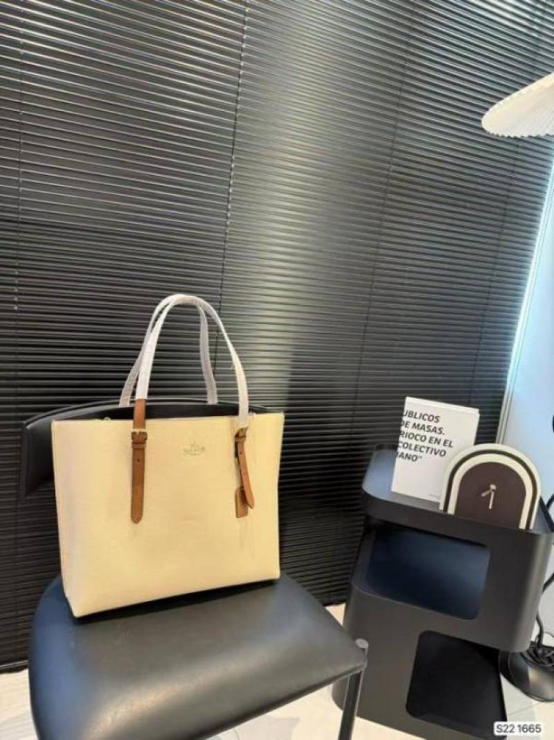 Coaach Mollie Premium Leather Tote Bag With OG Box & Dust Bag (White - 1199)