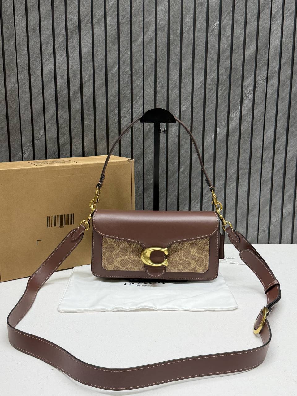 Coach Tabby 26 Highend Quality Tan-Brown-Mono With Original Box & DustCover With Branding inside the flap 11 Highend