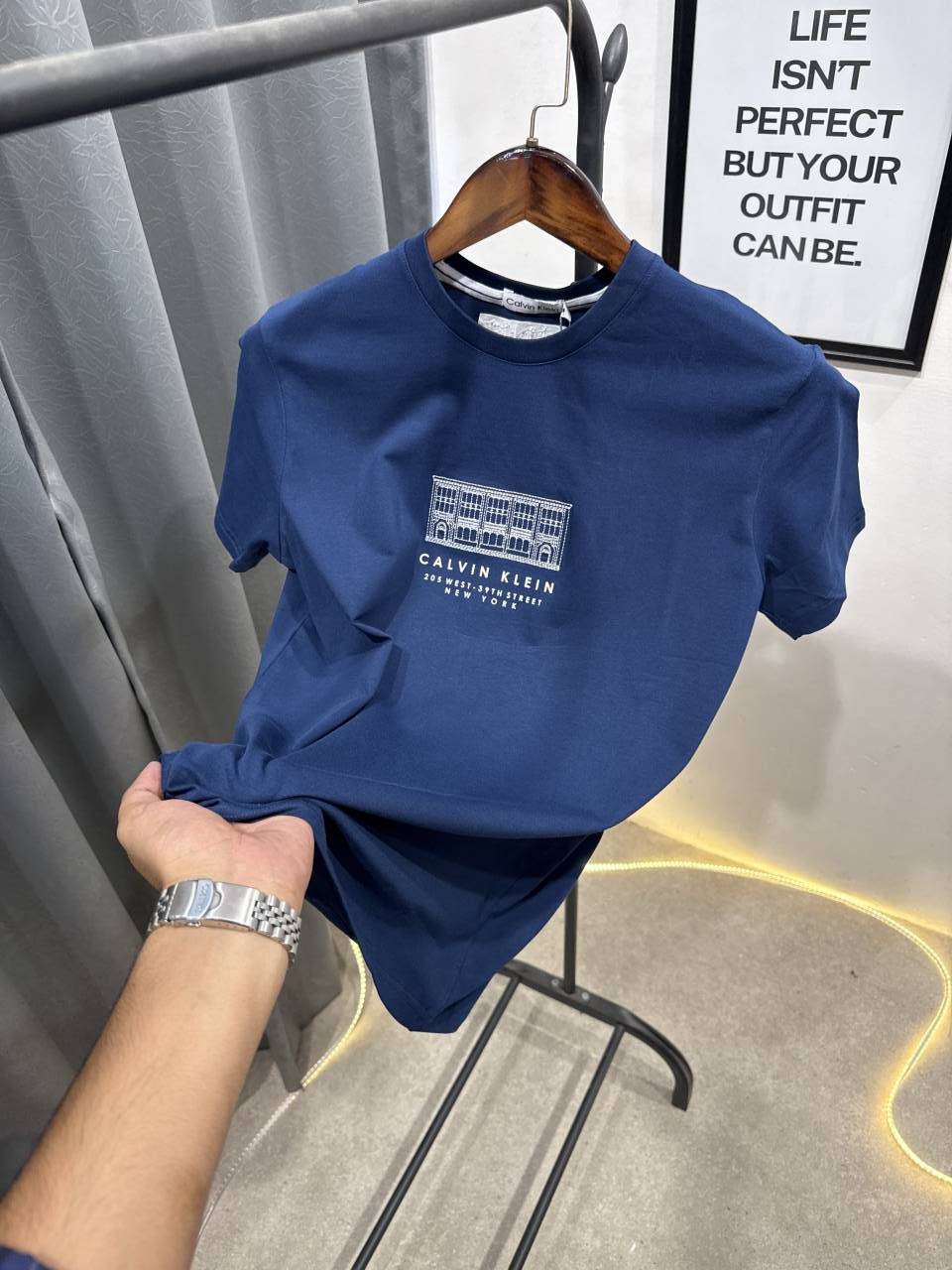 Calvin klei imported round neck tshirt blue