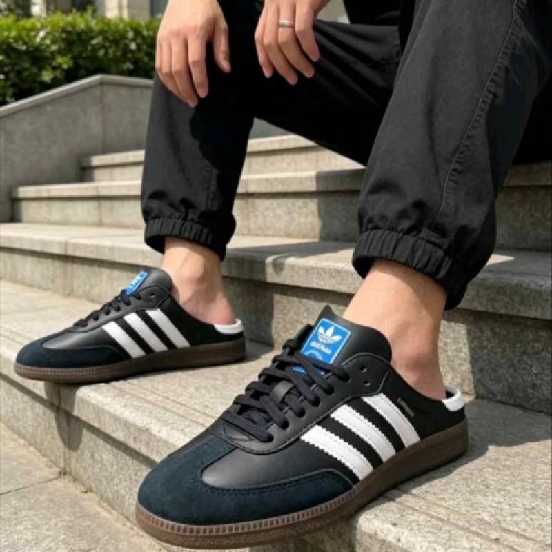 Adidaas Samba Mule Black White 703