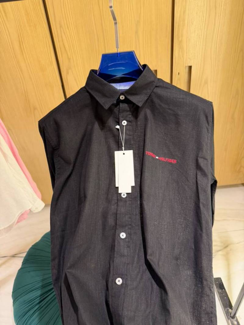 TOM-Y HILFIGER IMPORTED STORE ARTICLE SHIRT LINEN FABRIC