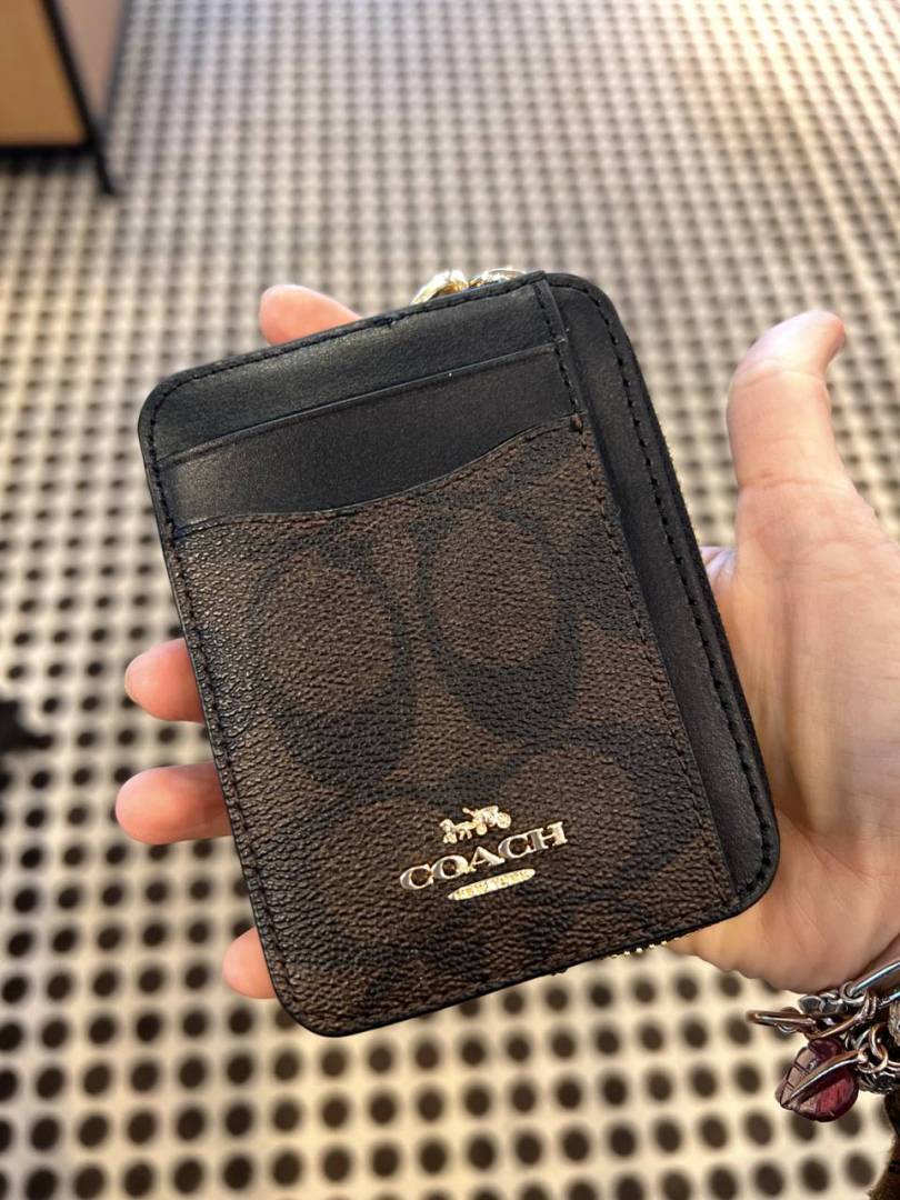 Coacch_CC-3_Zip_Card_Case_Mini_Wallet_With_Original_Box