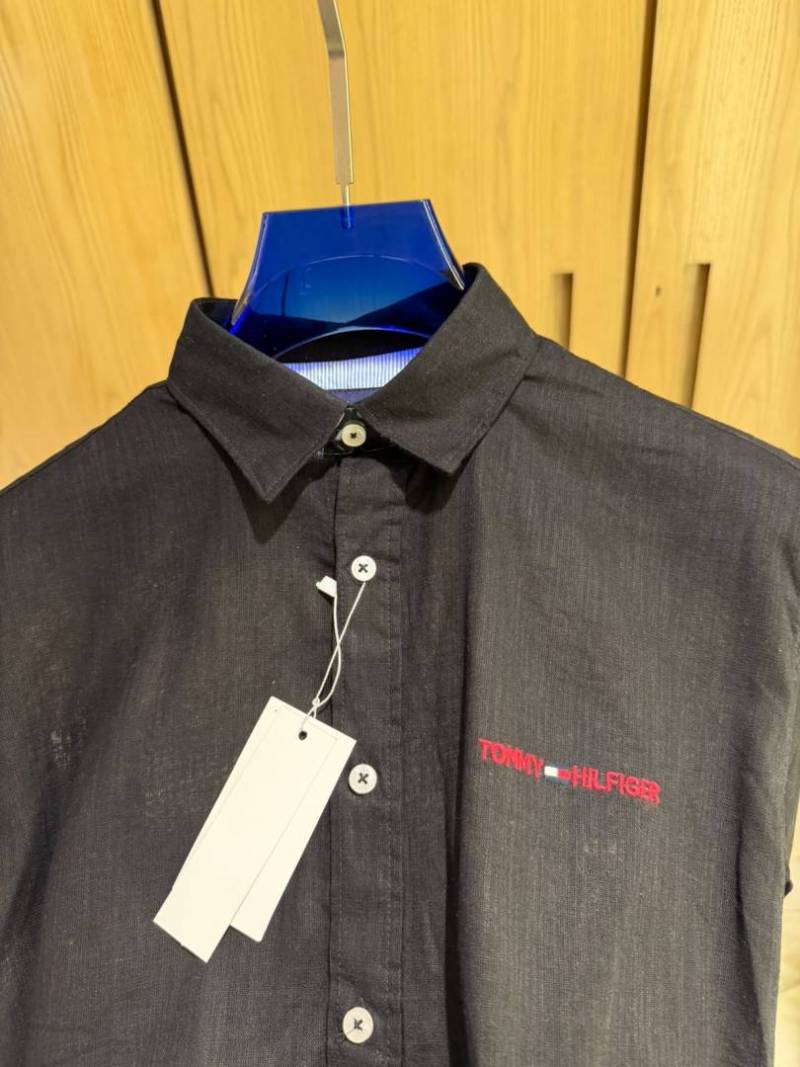 TOM-Y HILFIGER IMPORTED STORE ARTICLE SHIRT LINEN FABRIC