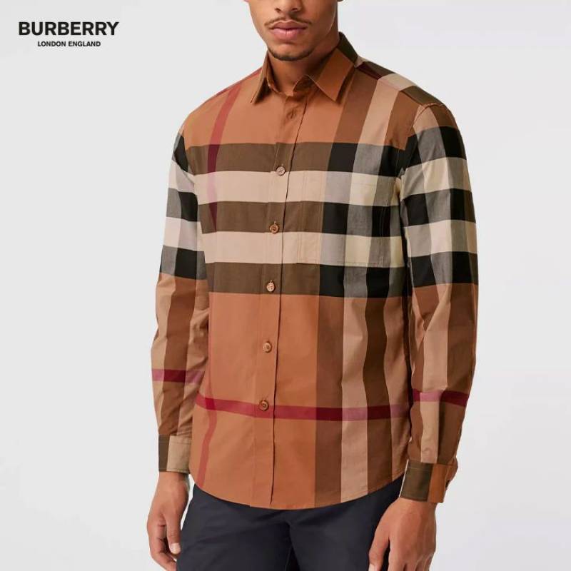 Burberr_Signature Full Sleeves Shirt Brown