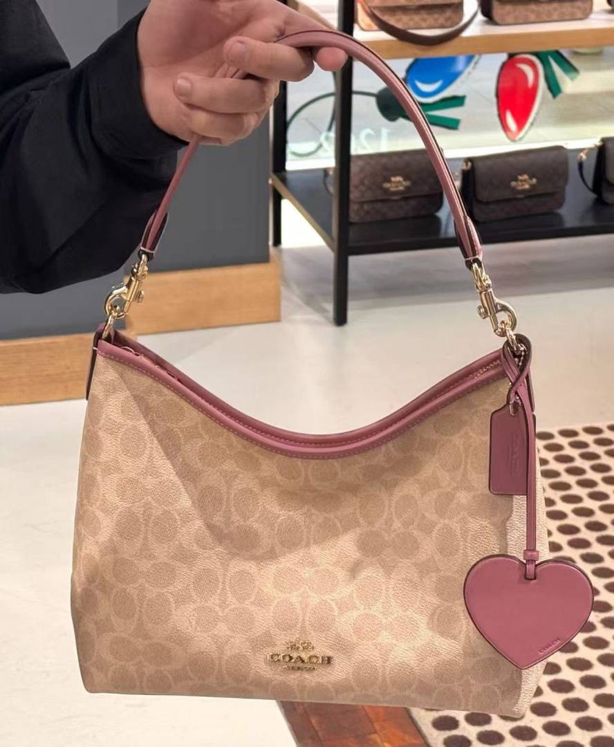 Coacch Laurel Special Edition PinkHeart Hobo Tote With OriginalBox DustCover Tag