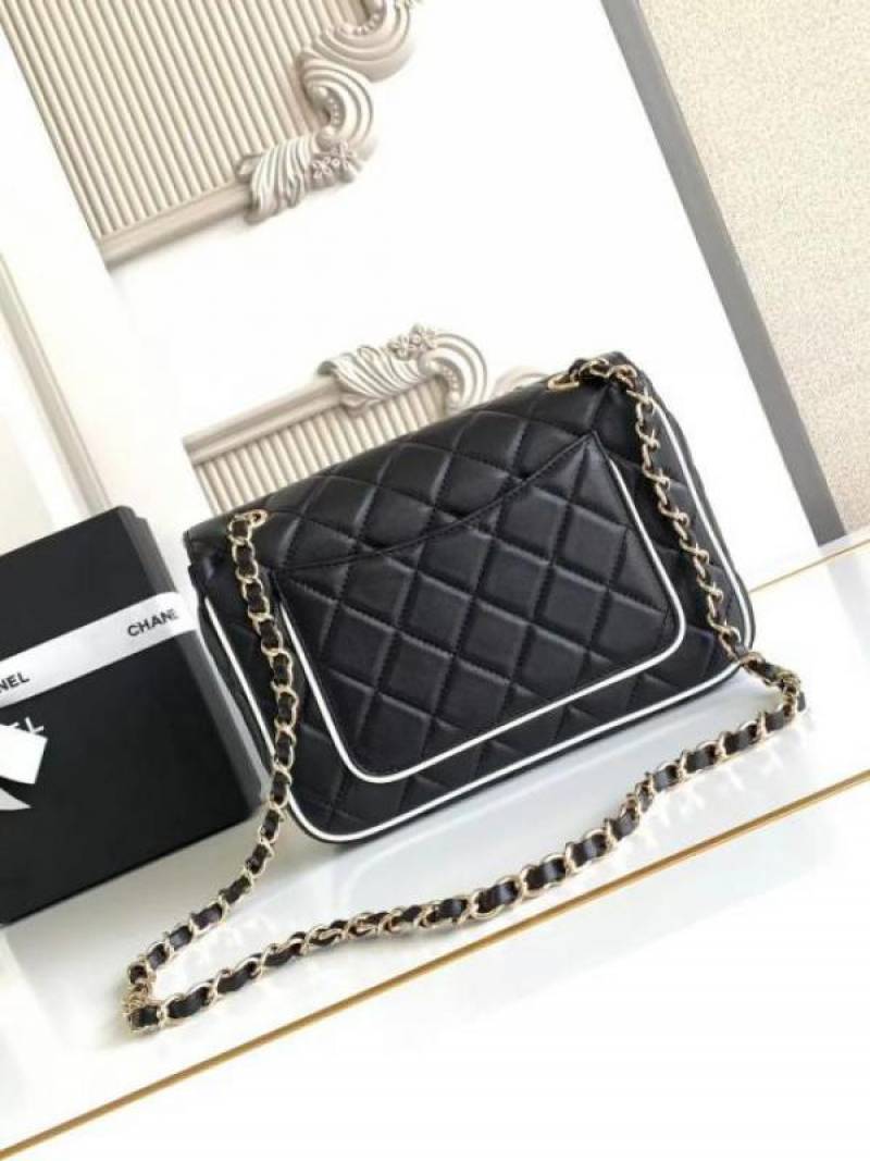 Channel Pearl Classic Panda Flap Shoulder Bag With OG Box & Dust Bag (Black - 1201)