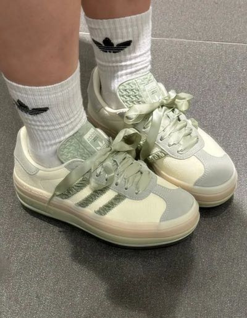 ADIDDAS GAZELLE BOLD HALO GREEN RUFFLE WOMEN
