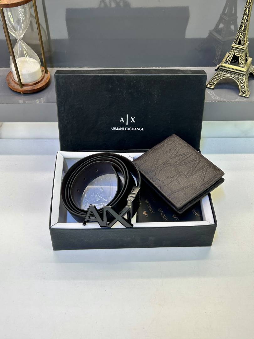 Arma_i Exchange Black Brown Belt &Wallet Combo Fa 727