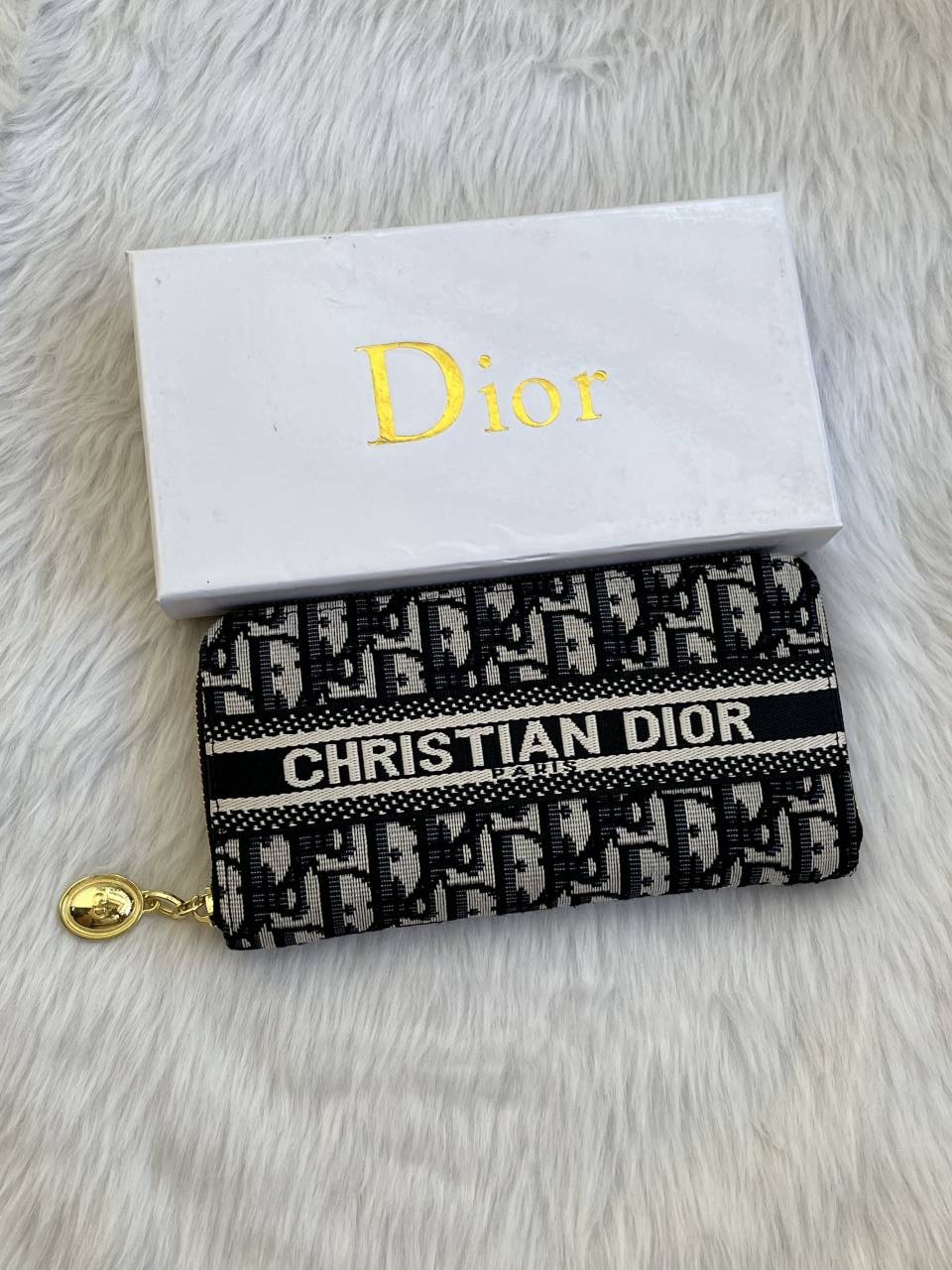 Diyor_94_Black_Long_Zippy_Wallet_With_OriginalBox
