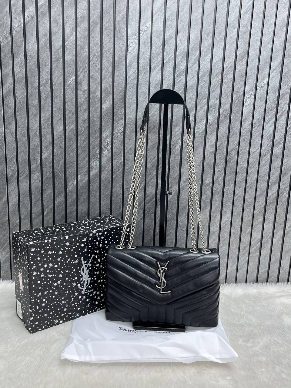 Ysl Lou Lou Soft Medium Shoulder Bag With Original Box & Dust Cover Packing
