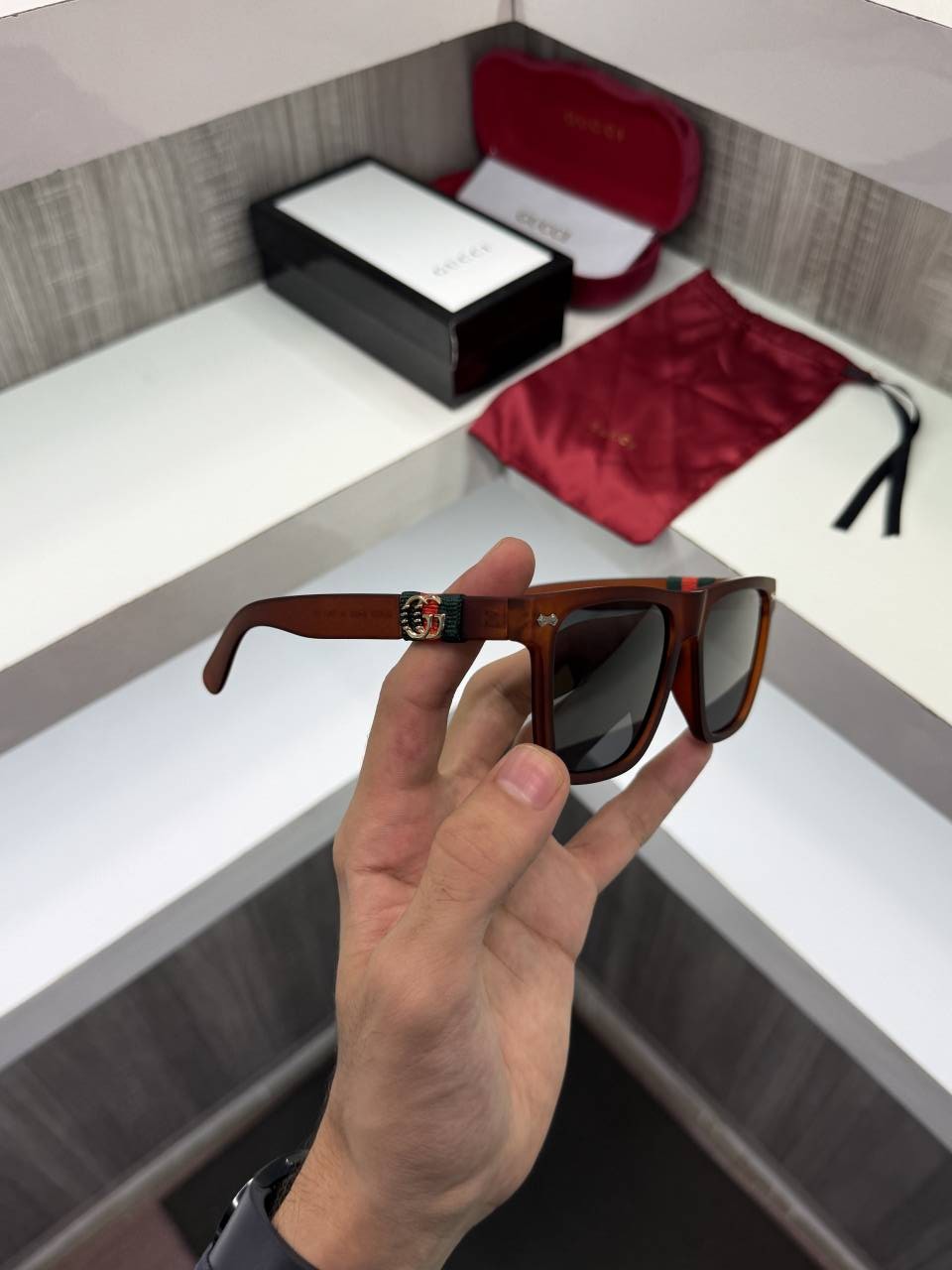 Guchi 1390 Premium sunglass (Brown)