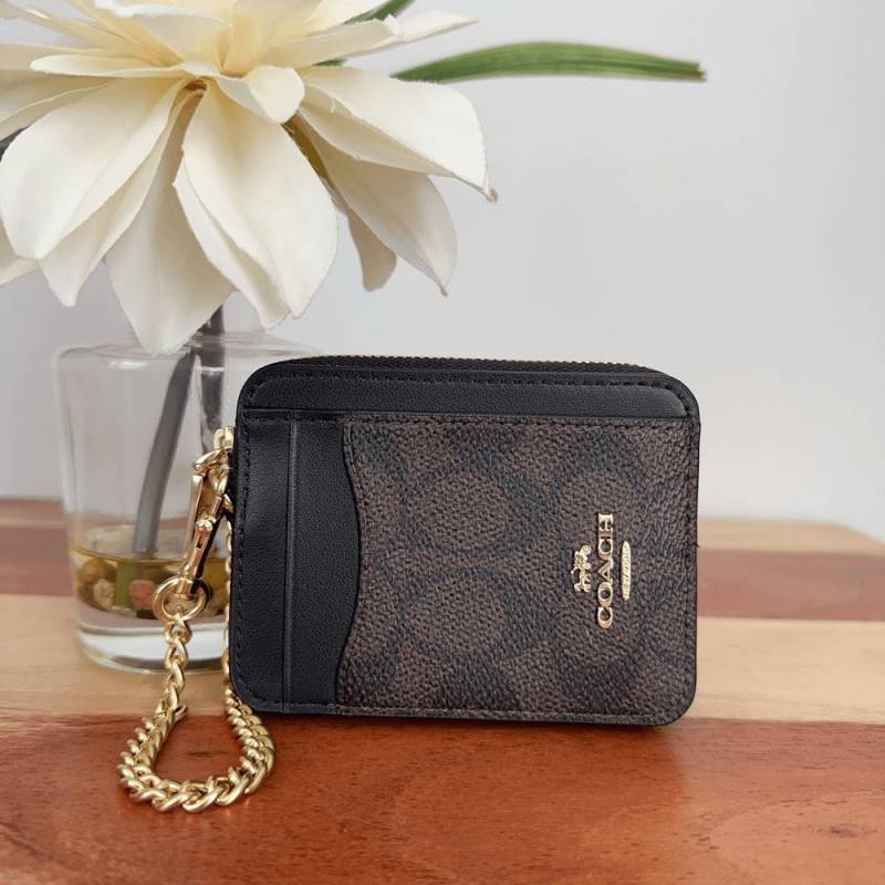 Coacch_CC-3_Zip_Card_Case_Mini_Wallet_With_Original_Box