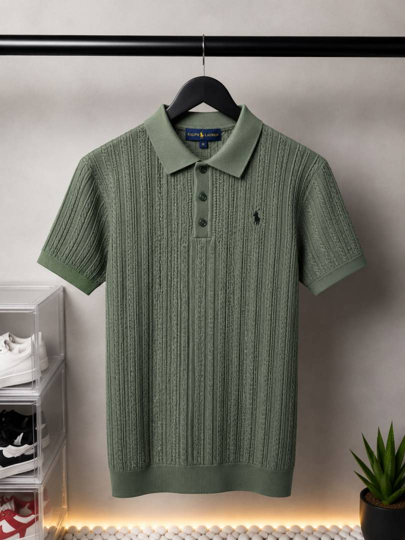 Ralp_ Lauren Premium Knit Polo T-Shirt 2024