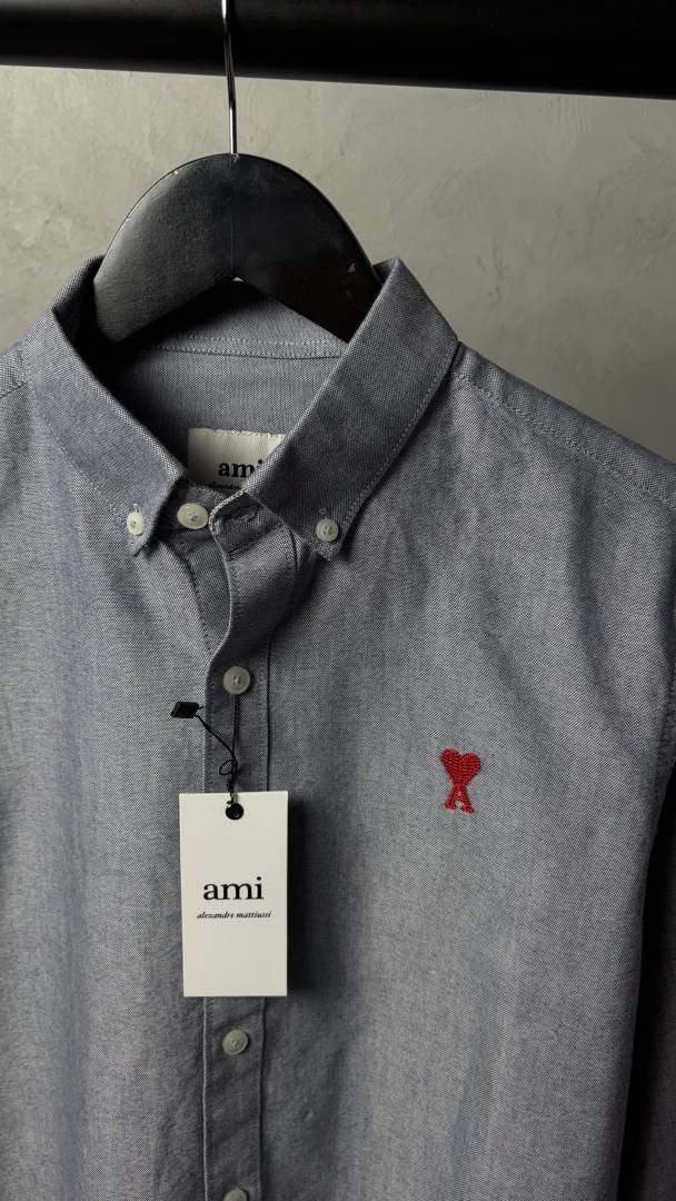 Ami Heart Logo Premium Oxford Shirts 1216