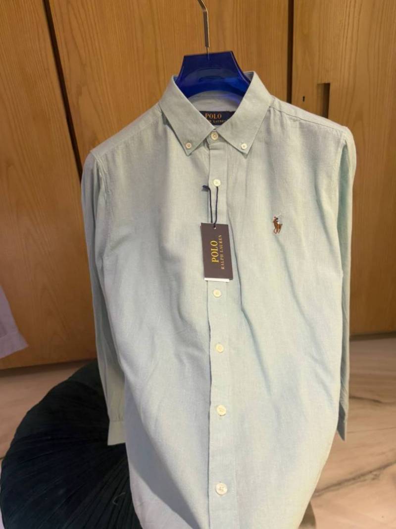 RALPx-H L-xAUREN P-OLO IMPORTED STORE ARTICLE SHIRT linen fabric