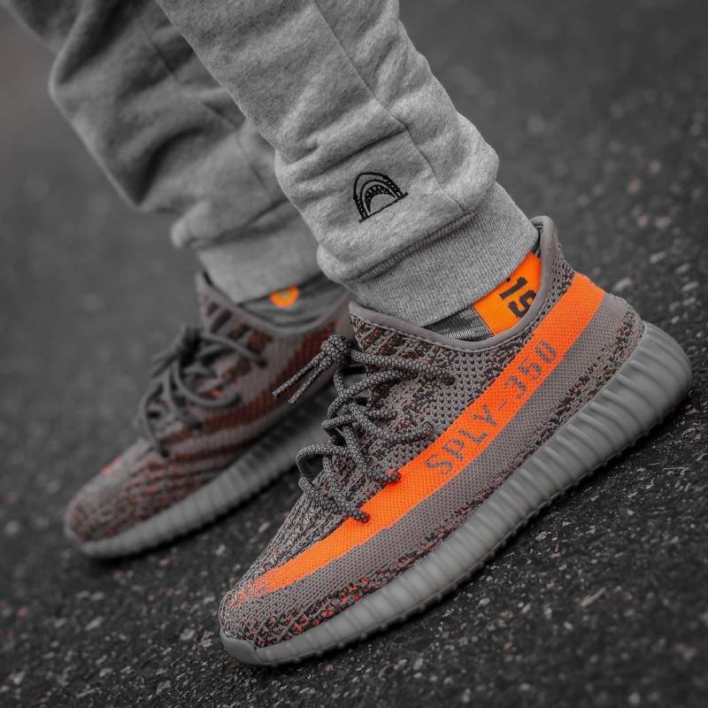 Adiddas Yeezy Boost 350 V2 Beluga Grey Orange Full Accessories SEMI UA