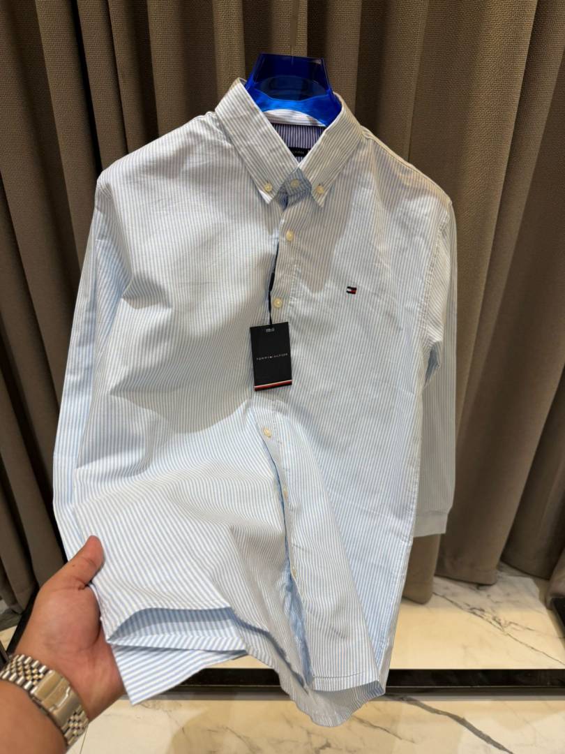 Tommy Hilfigar Chest Logo Lining Full Sleeves Shirt