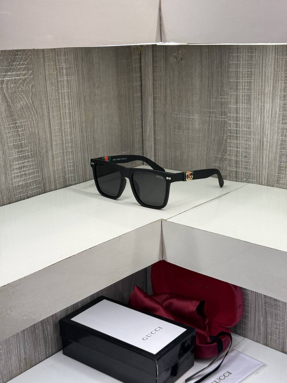 Guchi 1390 Premium sunglass (Matt Black)