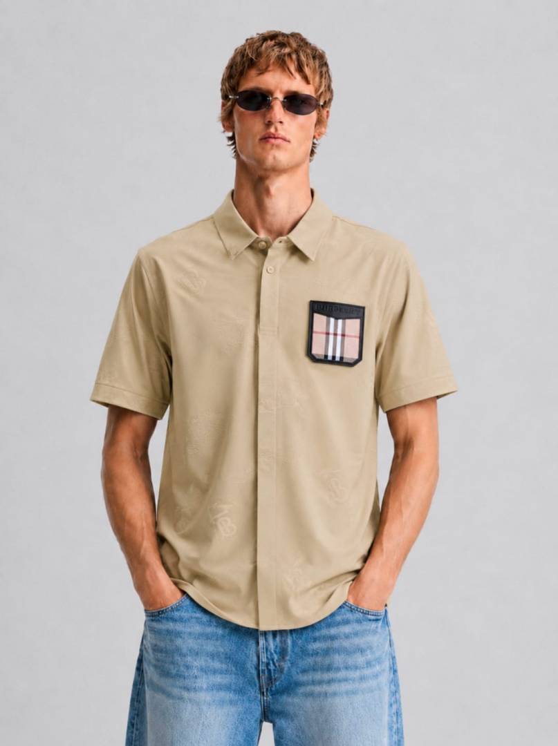 burbery IMPORTED STORE ARTICLE DIAMOND CHINA SHIRT