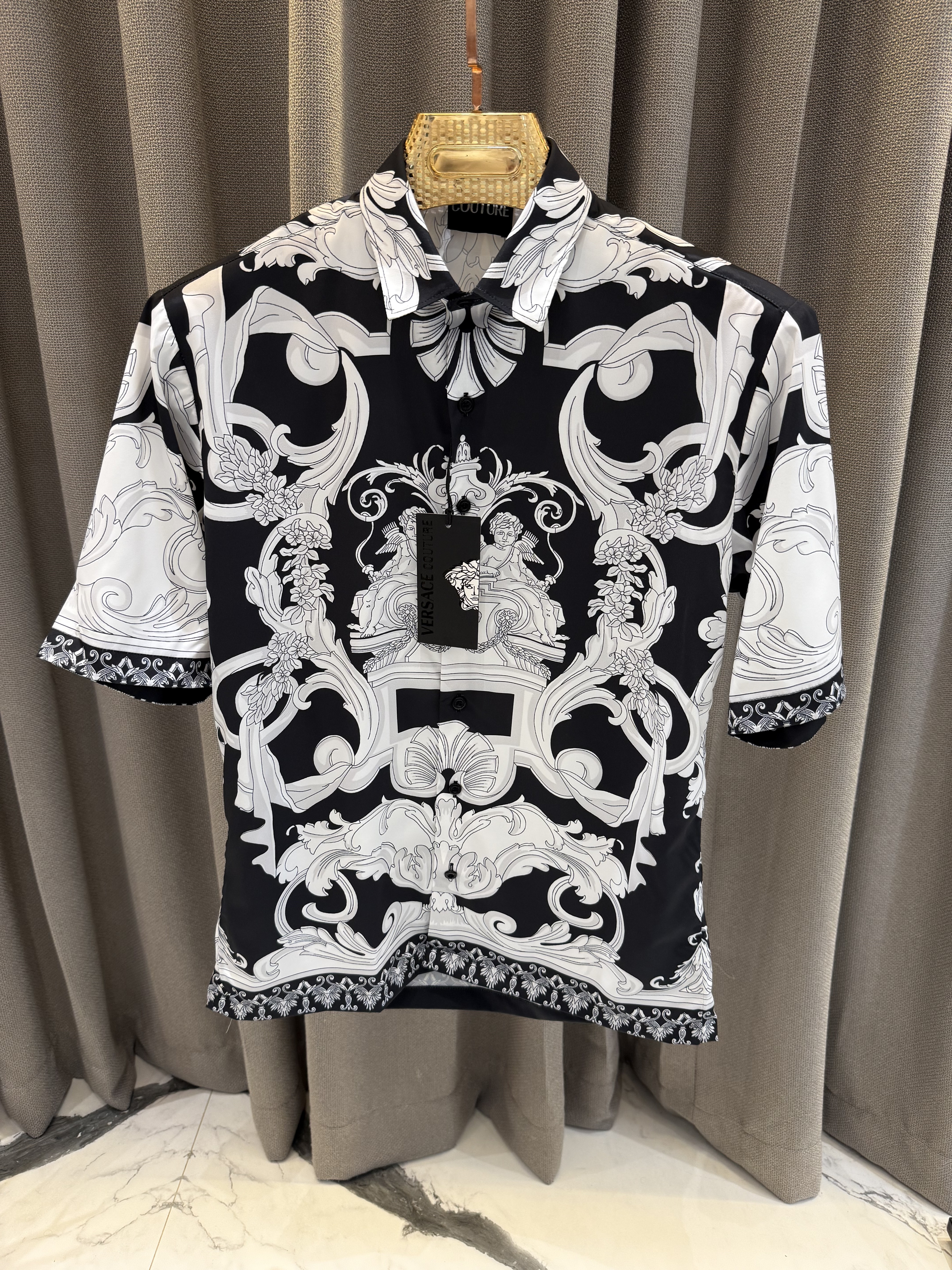 Versace Couture Box Pack Half Sleeves Shirt Black