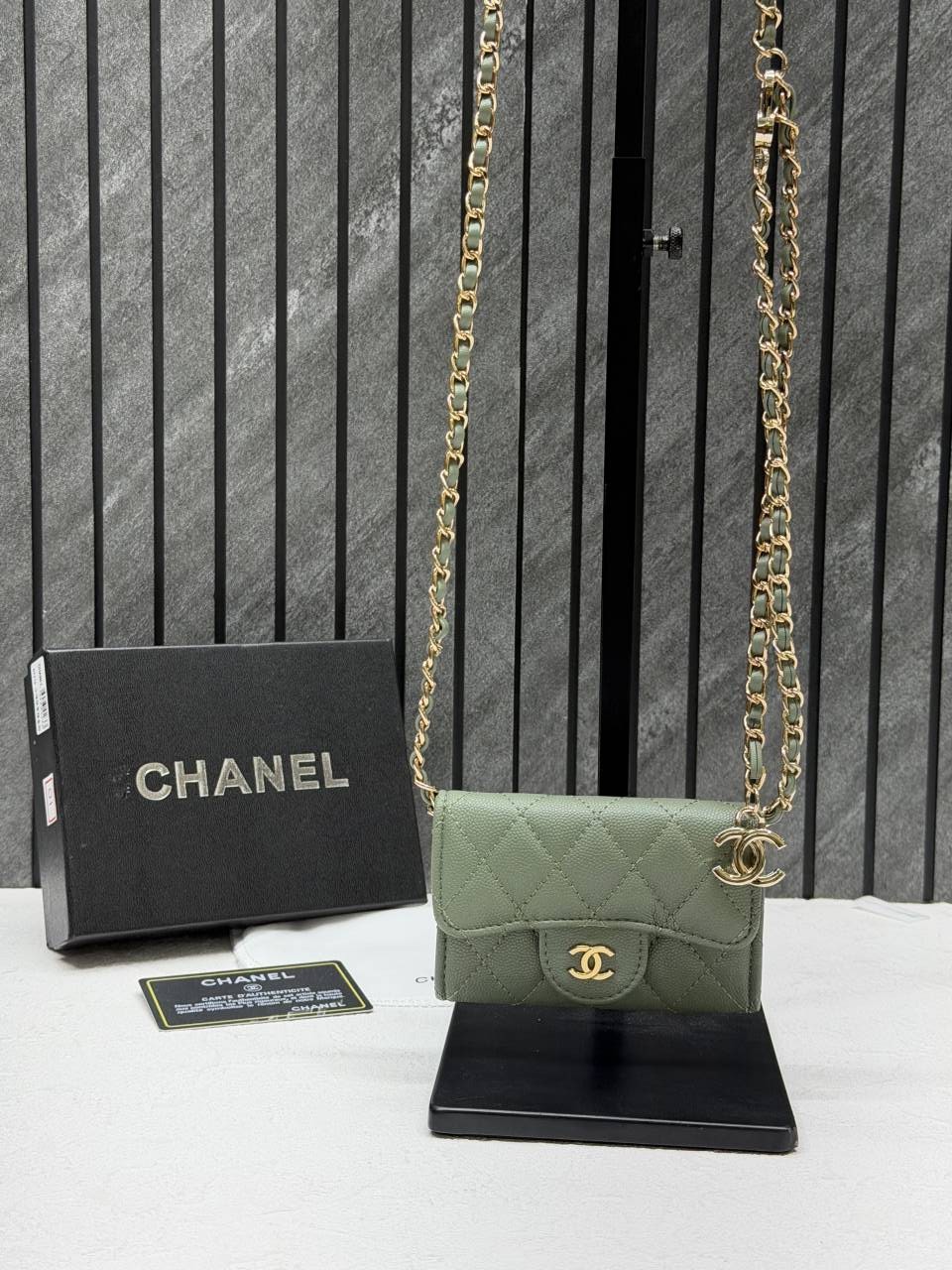 Chennell 01 Mini ChainWallet With OriginalBox DustCover Super Premium