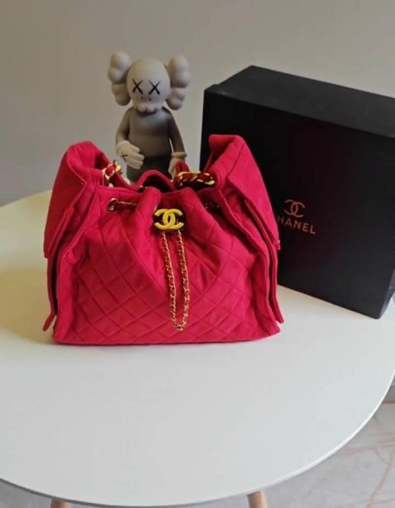 Channel Classic Hobo Premium Handbag Bag With OG Box & Dust Bag (Red - 1159)