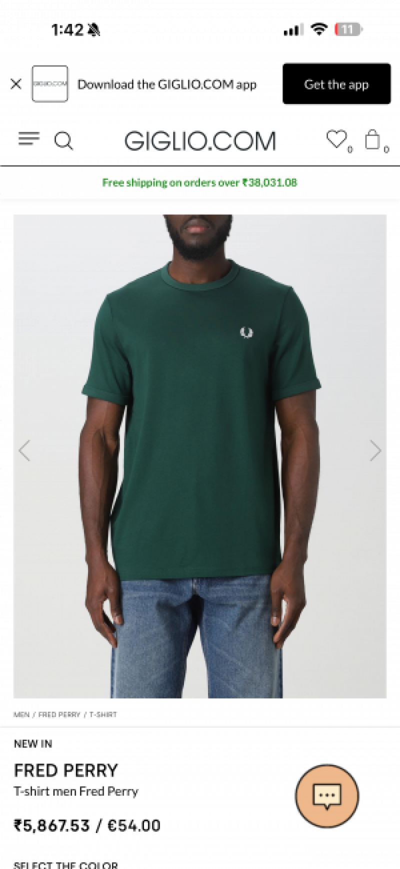 Fred peery imported Tshirt Green