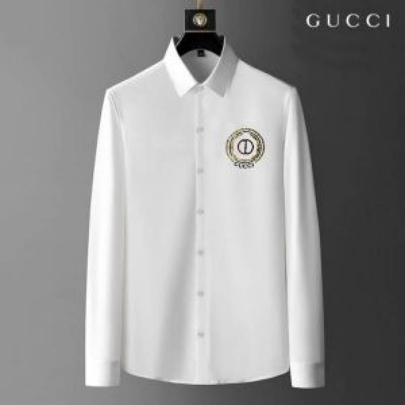 Gucci Chest Logo Box Pack Full Sleeves Shirt White