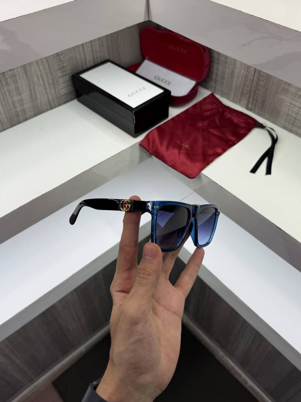 Guchi 1390 Premium sunglass (Blue)