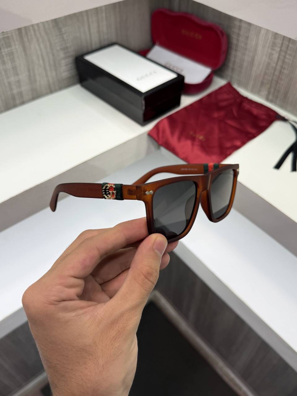 Guchi 1390 Premium sunglass (Brown)
