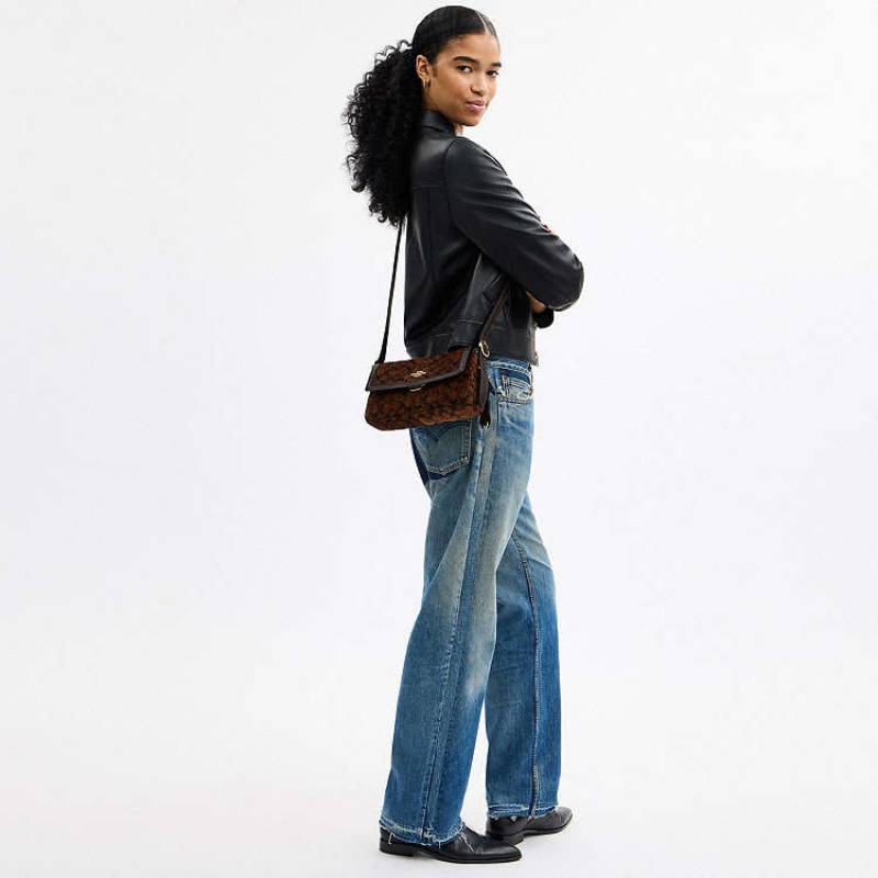 Coacch CB Etta Small Flap Shoulder Bag With DustCover & CarryBag