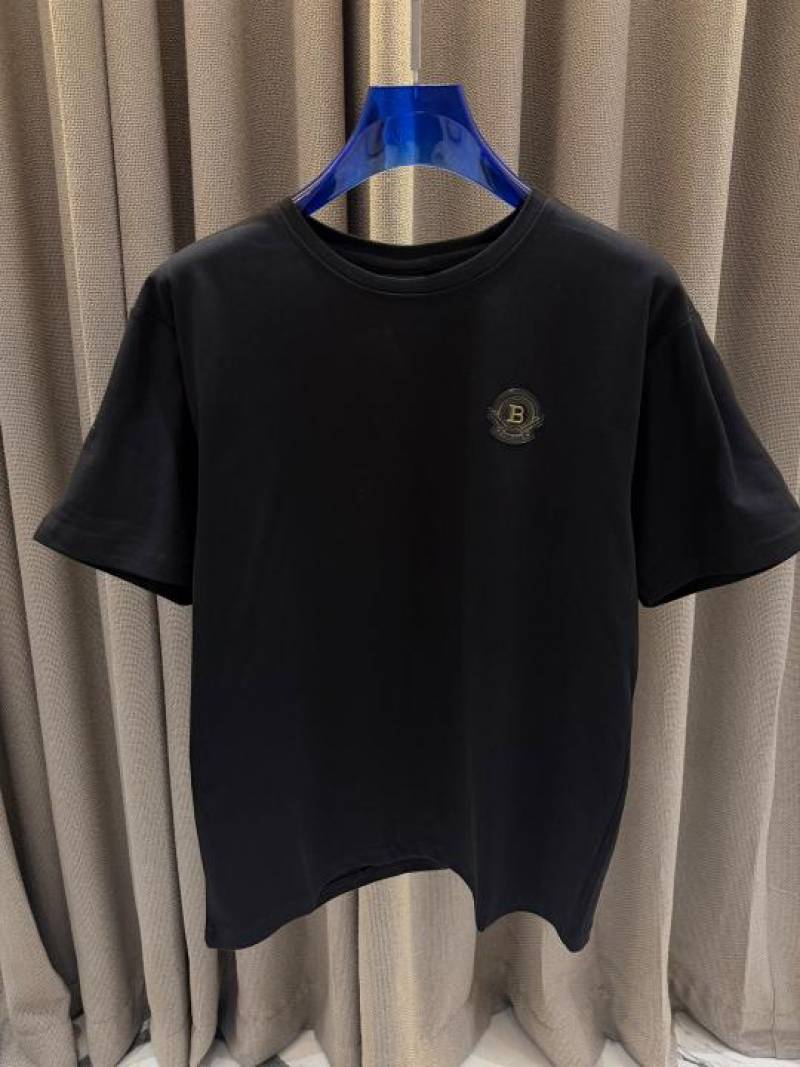 Balmai Chest Logo Round Neck T-shirt Black