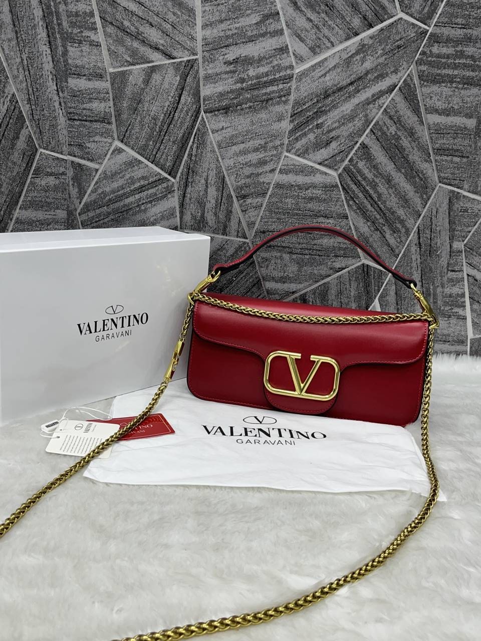 Valentyno_V_Logo_Long_Shoulder_Bag_Clutch_With_Original_Packing