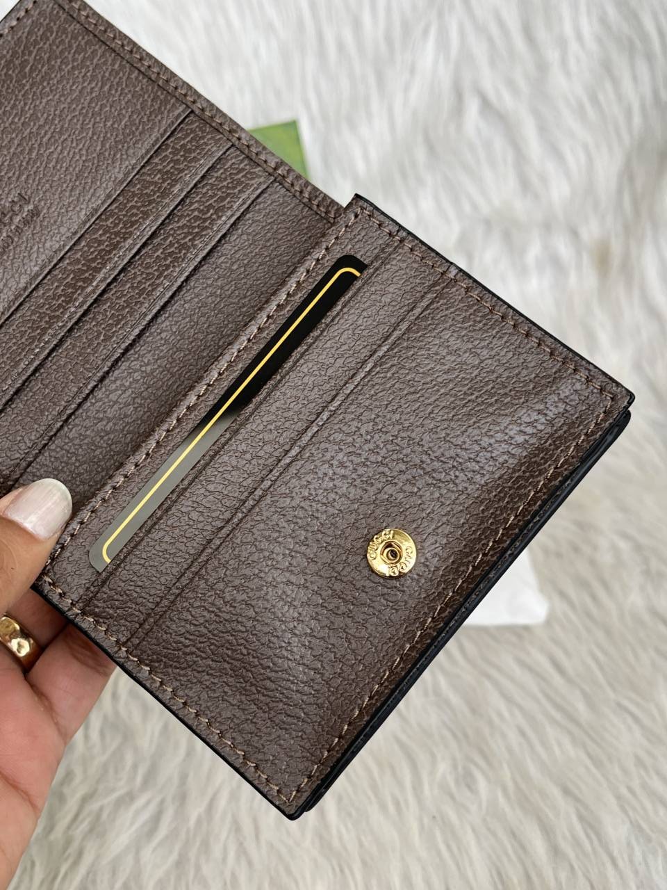 Guchii 02 Brown Mono Wallet With Original Box & DustCover Premium Quality