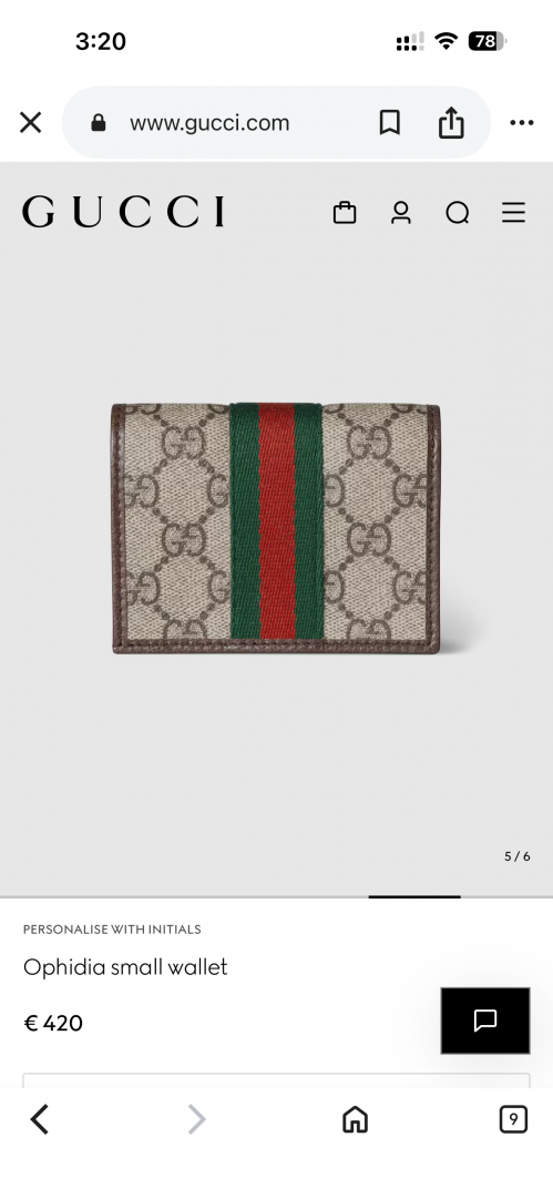 Guchi_G-5_Ophidia_Flap_Wallet_Unisex_With_OriginalPacking