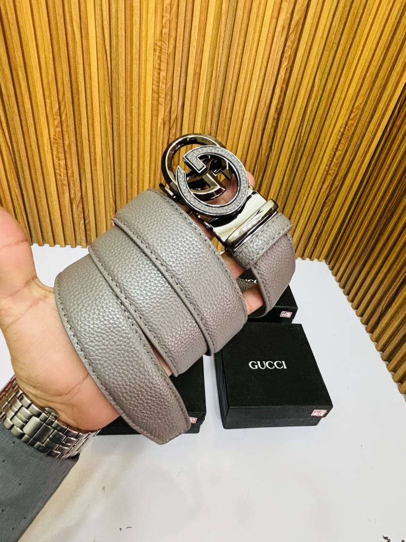 05 GUCHI GREY PREMIUM QUALITY AUTOMATIC LOCK BELT