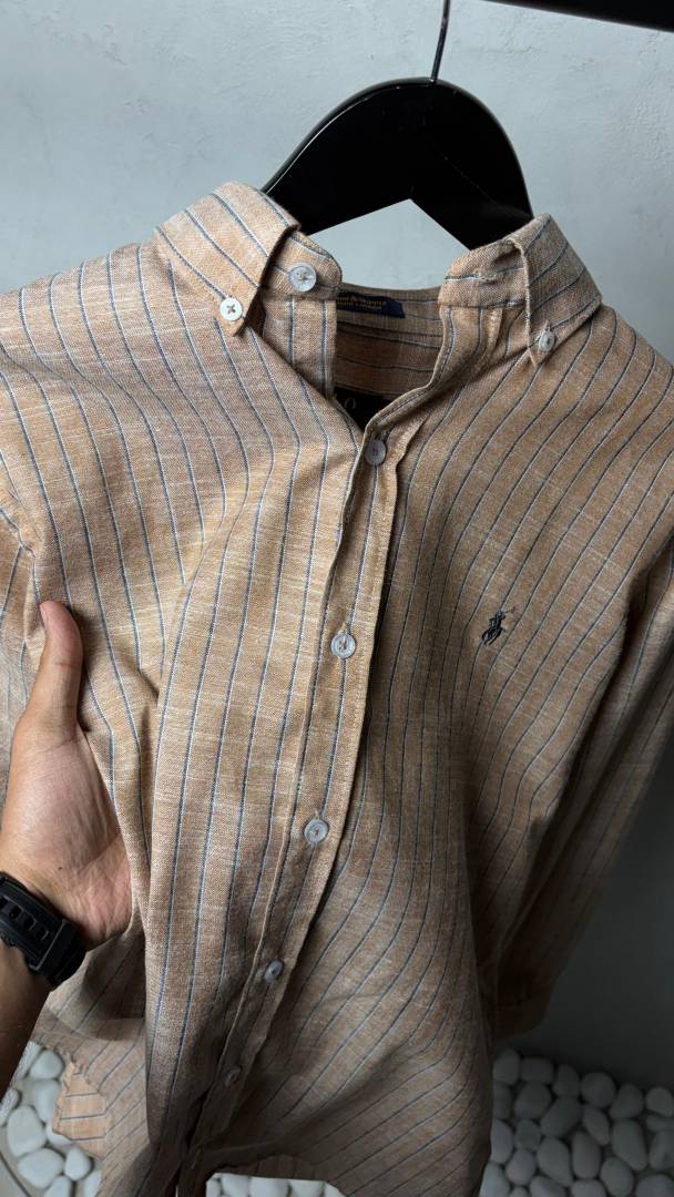 Ralp_ Laure_n Premium Linen Stripes Shirts 2437.Sale offer VS1000