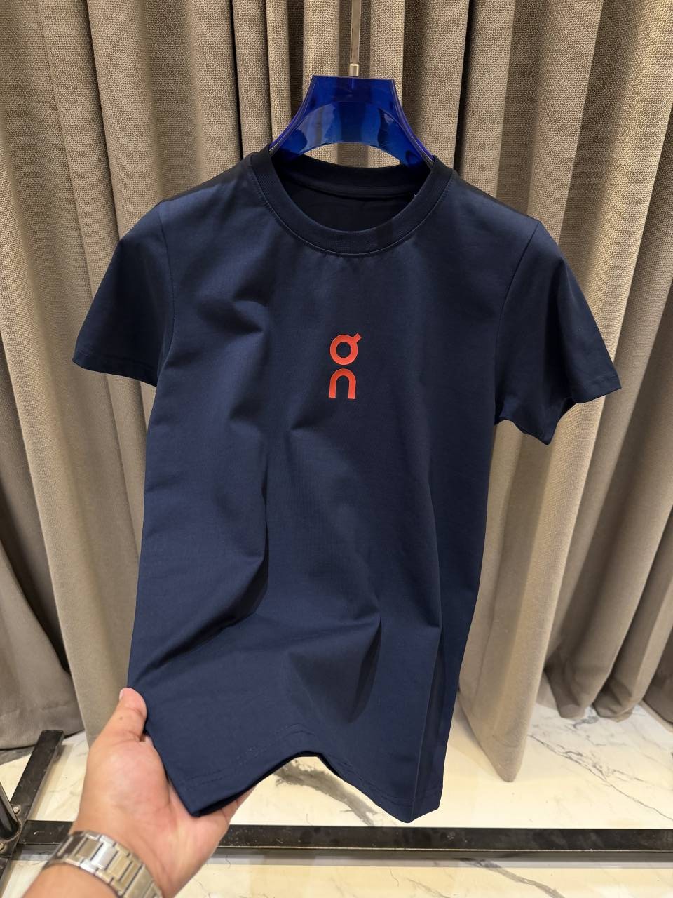 On Cloud Navy Premium Round Neck Tshirt