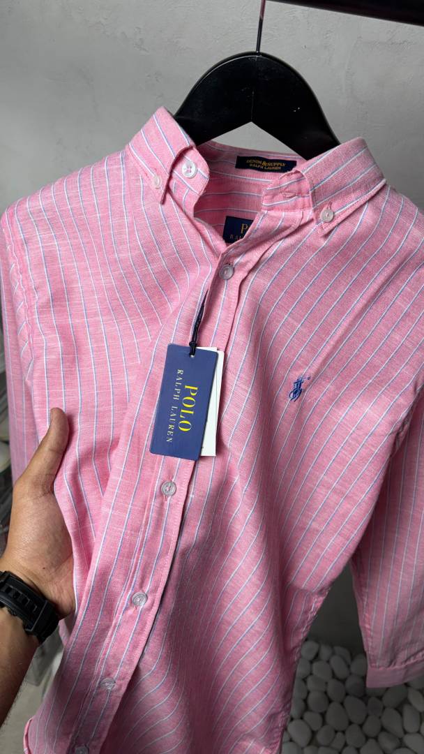 Ralp_ Laure_n Premium Linen Stripes Shirts 2436.Sale offer VS1000