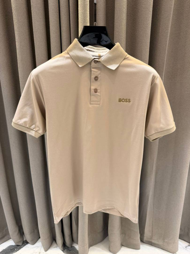 Boss Chest Logo Polo T-shirt Coffee