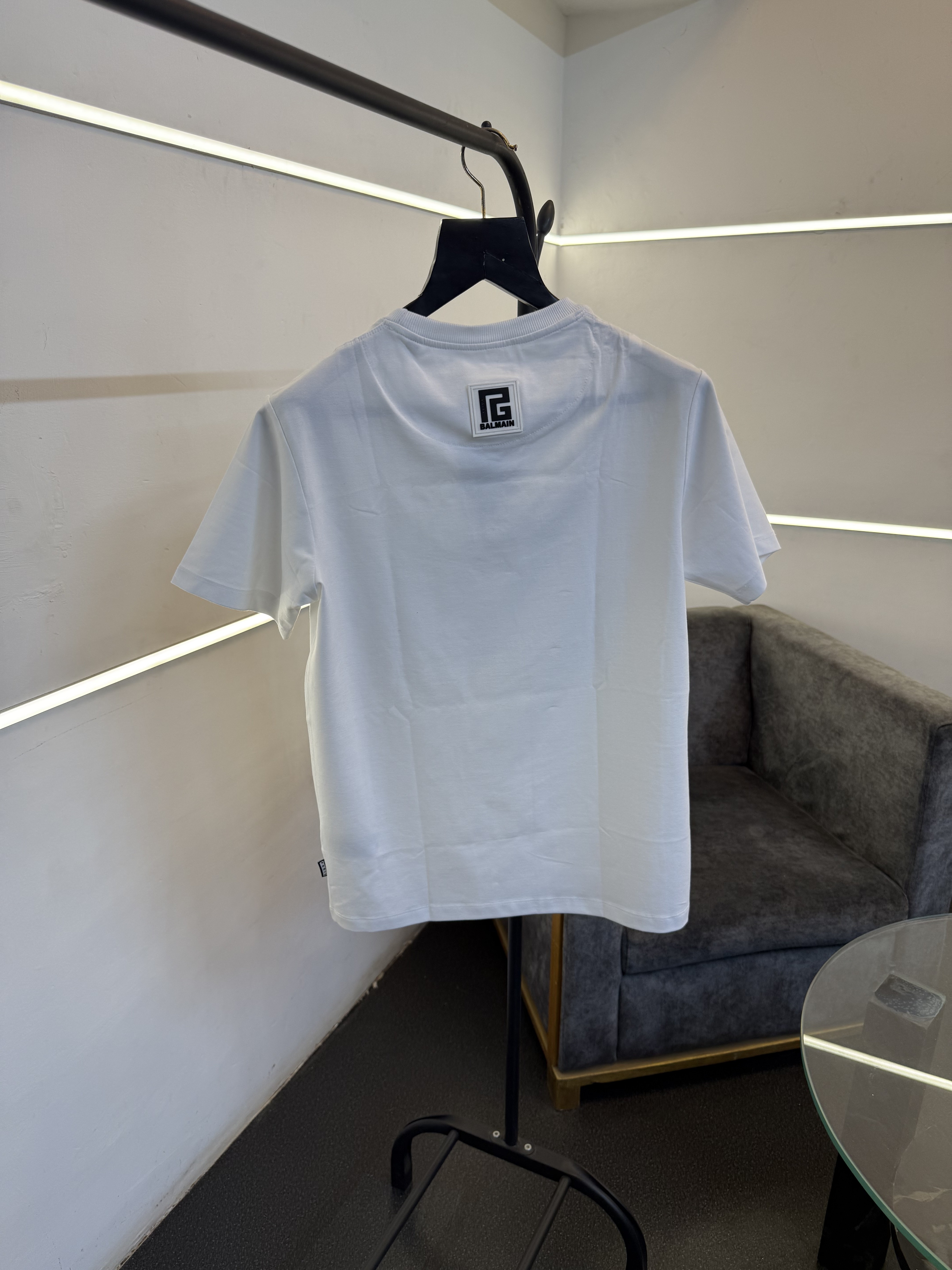 Balman Turkey imported round neck 3d print patch tshirt white sale