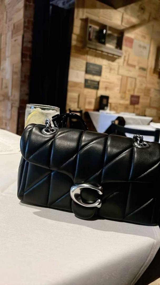 Coach_Tabby_20_Quilted_Black-Silver_ShoulderBag_With_OriginalBox_DustCover